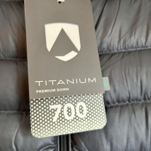 Women’s Lands End Long Tunic Vest Slate Blue Gray Titanium Down - Picture 3 of 7